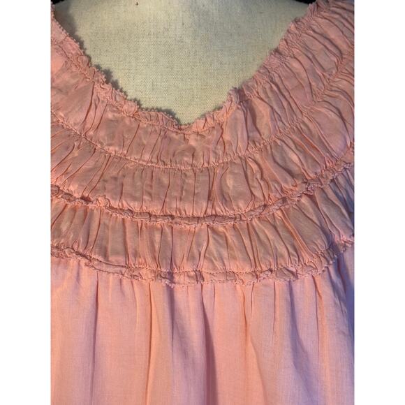 J Crew Peach Sleeveless Tank Top Coral Ruffled Crop Top Blouse Size M NWT - Picture 2 of 9